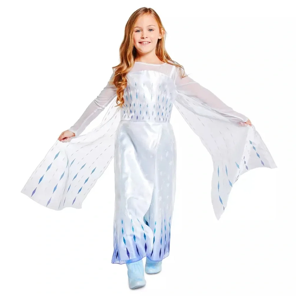 Authentic Disney Elsa Snow Queen Costume for Kids – Frozen 2 Size 7/8